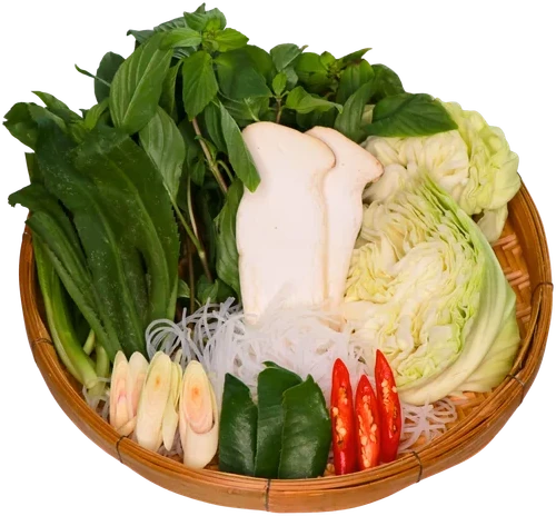 Jaew Hon Veg Set - ชุดผักแจ่วฮ้อน for shabu shabu and grill