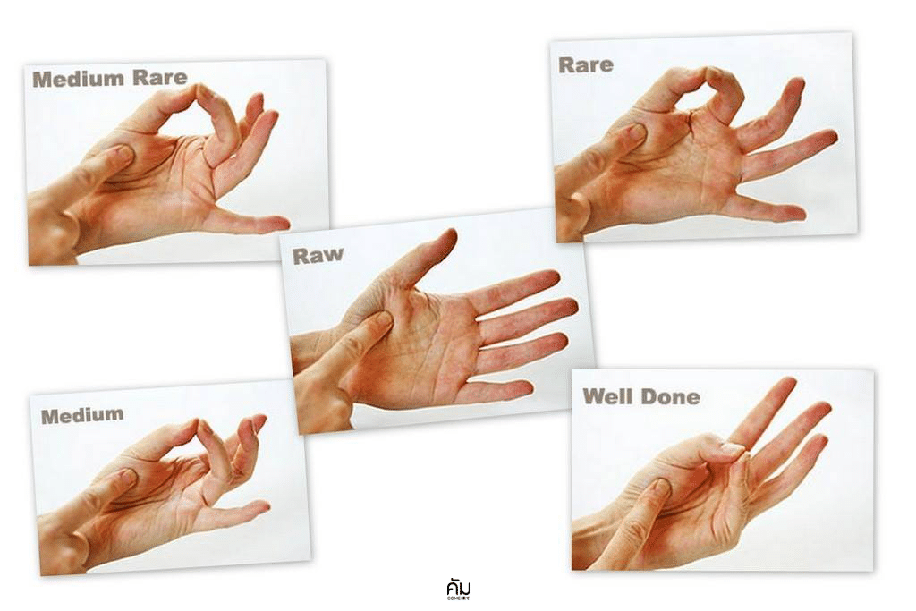 ระดับความสุกของเนื้อ-Finger-test-for-doneness-of-your-steak