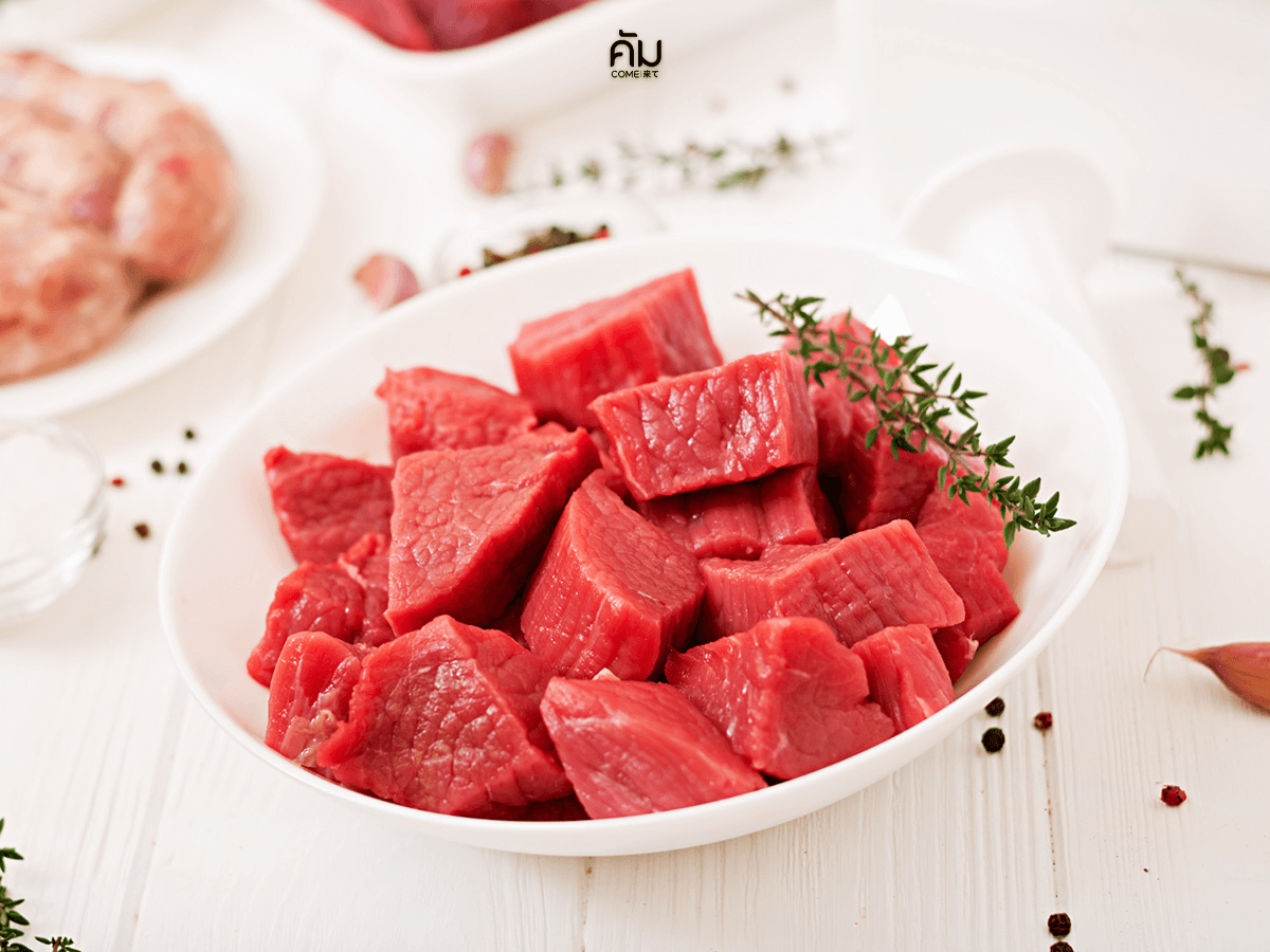 ฝันว่าได้กินเนื้อวัวดิบ, dream-of-eating-raw-beef