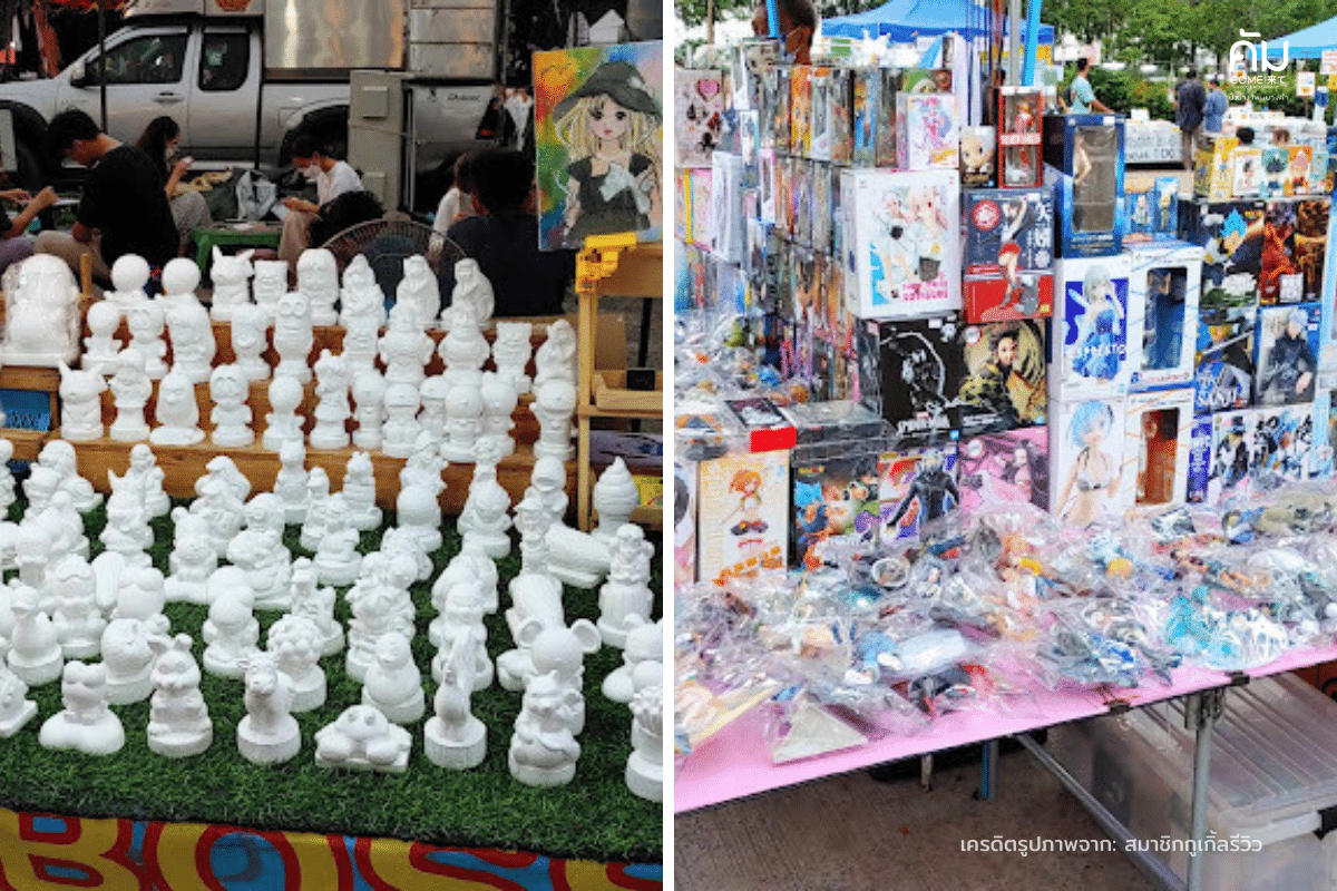 ตลาดเปิดท้าย-kku-flea-market-ของเล่นและร้านระบายสี