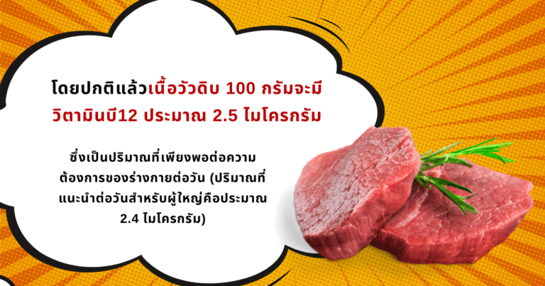สารอาหารในเนื้อวัว