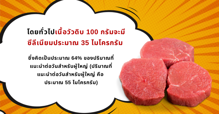 สารอาหารในเนื้อวัว