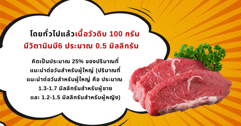 สารอาหารในเนื้อวัว
