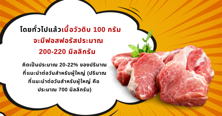 สารอาหารในเนื้อวัว