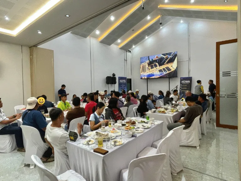 งานเลี้ยงบริษัท Komutsu ที่มาใช้บริการห้องจัดเลี้ยงที่ร้านคัม ขอนแก่น