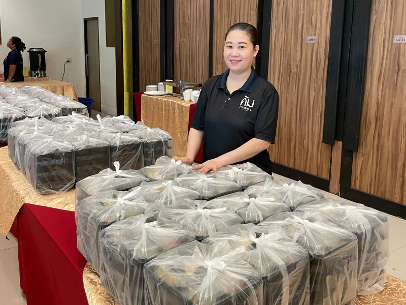 ข้าวกล่องพรีเมียมสำหรับงานประชุมและสัมมนา จัดส่งในขอนแก่นโดยร้านคัม