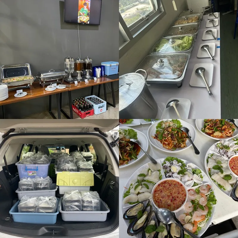 อาหารจัดเลี้ยง 50 คน - บุฟเฟ่ต์ กับข้าวถาด ข้าวกล่อง